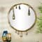 43" Gold Abstract Drip Framed Round Wall Mirror